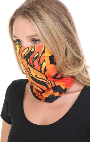 Vista 4 de Triple9 - Pasamontañas antipolvo Paquete de 6 polainas para cuello para hombres y mujeres Máscara facial bandana (rojo, azul), Rojo, Azul