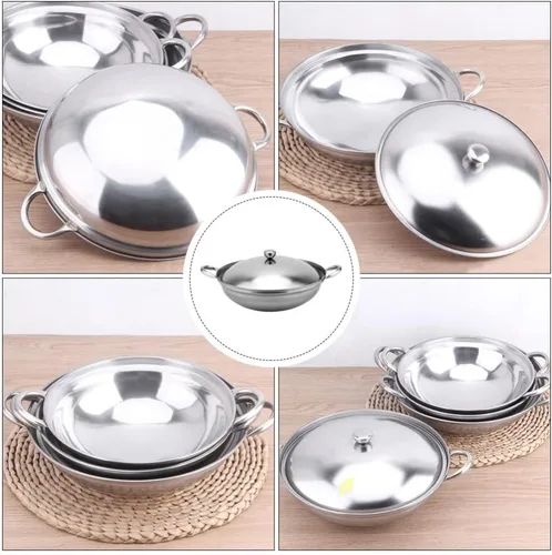 Vista 8 de SHERCHPRY 1 Unidades Cubierta Estufa de Alcohol Cocina Hogar Olla Caliente Herramienta Usada Cocina Acero Inoxidable Cocina Alcohol Estufa Pan