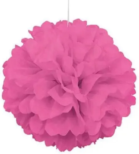 Vista 8 de Pompón de papel de seda color negro, de 16 pulgadas., talla única , Negro