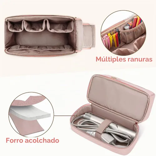 Vista 4 de Teamoy Hair Tools - Bolsa de viaje compatible con Shark Flexstyle, color Rosa