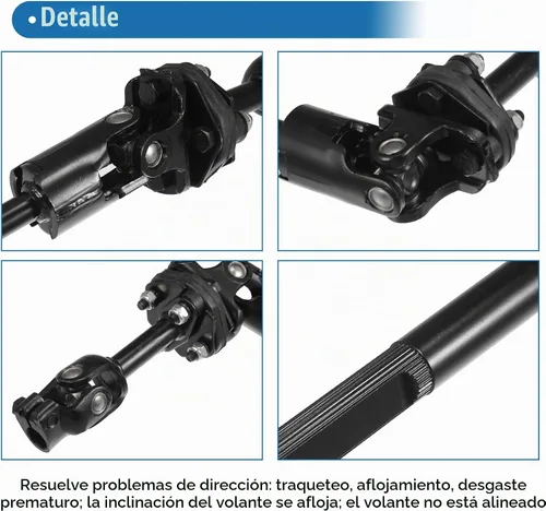 Vista 5 de X AUTOHAUX Eje de dirección para Chevy Tracker 1999-2004 para Suzuki Vitara 1999 2000 2001 2002 2003 2004 Columna de dirección intermedia inferior