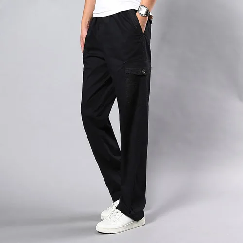 Vista 3 de EELHOE Baggy Cargo Pants for Men Ripstop Relaxed Fit Lightweight Trousers Tactical Work Outdoor Bottom Pant Multi Pockets