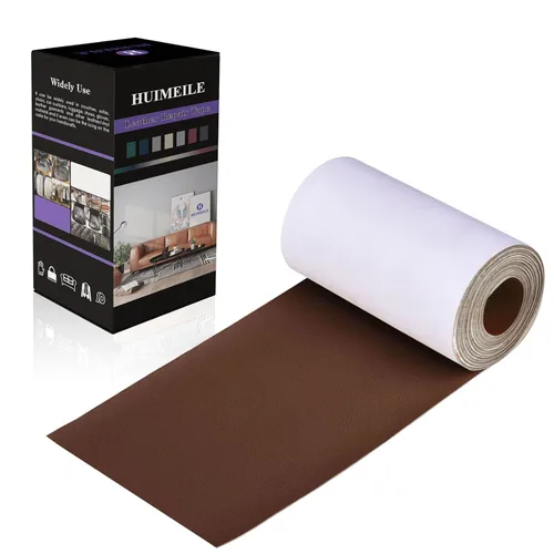 Vista 22 de Cinta de parche de reparación de cuero de 4 x 60 pulgadas, cinta autoadhesiva fuerte para muebles, sofás, sillones, asientos de automóvil, armarios