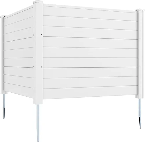 Vista 22 de GIANTEX Valla de aire acondicionado No-Dig, 2 paneles, 48 pulgadas de ancho Negro