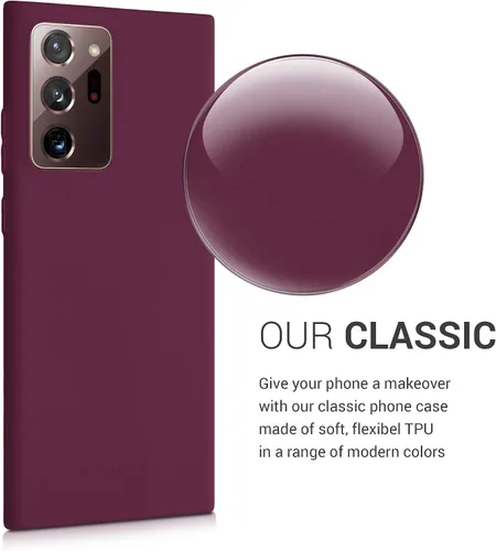 Vista 8 de kwmobile Funda compatible con Samsung Galaxy Note 20 Ultra - Funda protectora de silicona TPU suave y delgada - Violeta burdeos