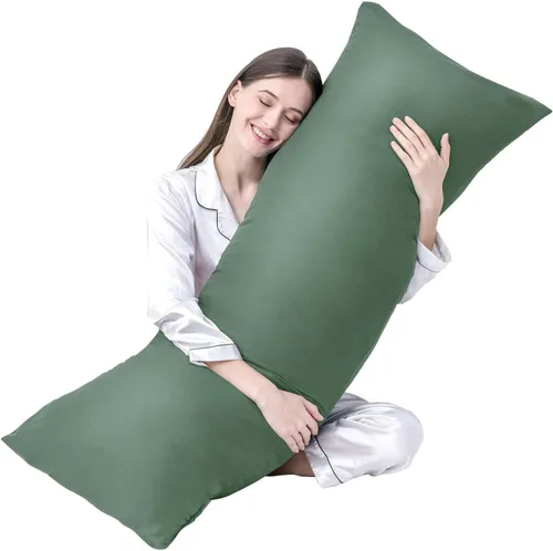 Vista 30 de DOWNCOOL Relleno de almohada de cuerpo completo de lujo con funda de fibra, almohada corporal ultrasuave para dormir, inserto de almohada de cama