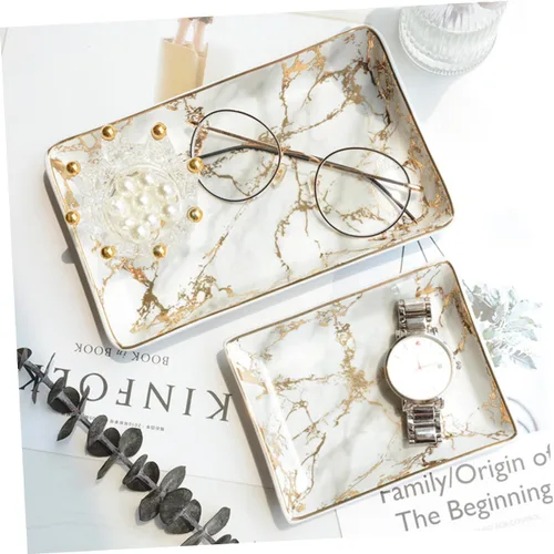 Vista 4 de PACKOVE 3pcs Ceramic Ring Plate Trinket Tray Ceramic Jewelry Dish Ceramic Jewelry Tray Ceramic Earring Tray Ceramic Ring Tray Ceramic Tray Bandejas