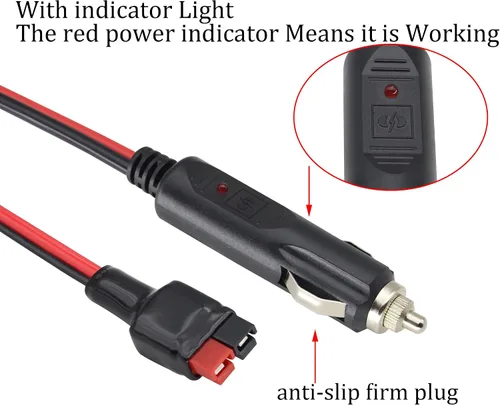 Vista 8 de Enchufe para encendedor de cigarrillos a an-der-Son con cable de extensión interno de 15 amperios 14 AWG, adaptador de cargador de batería, conector
