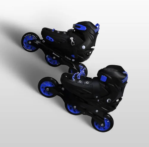 Vista 2 de Endless EL1033 Inline Adjustable Skates Aluminium Chassis and 100 mm PU Three Wheels with ABEC 9 Bearings Indoor and Outdoor