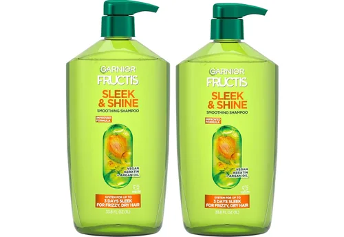 Vista 13 de Garnier Fructis Sleek & Shine Champú, cabello encrespado, seco, inmanejable, 22 onzas líquidas (el embalaje puede variar)