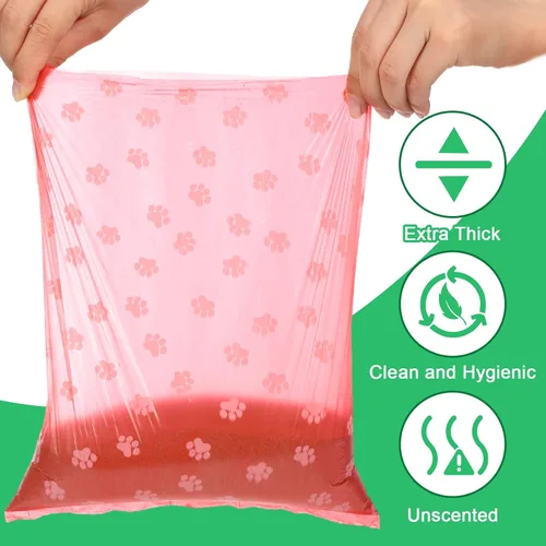 Vista 4 de Thenshop 3000 rollos de bolsas de plástico para excrementos de perro, 200 rollos, desechables, para perros, mascotas, excrementos, exteriores