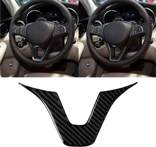 Vista 16 de para Mercedes-Benz Clase C W204 2011-2013 Real Cubierta de Panel de Fibra de Carbono Suave para Aire Acondicionado, Adhesivo de Marco de Panel