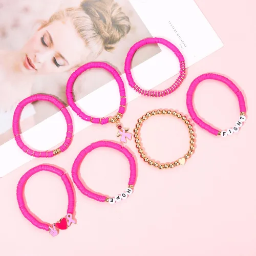 Vista 98 de Surfer Heishi - Pulseras apilables para mujer, apilables, de vinilo arcoíris, disco de arcilla, pulseras elásticas para la amistad, joyería bohemia
