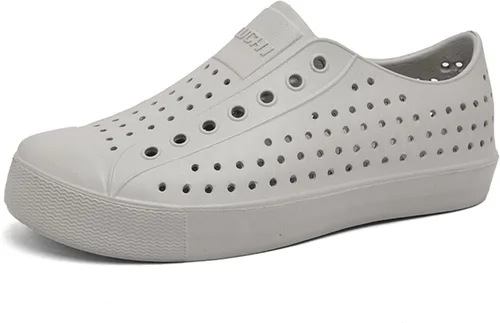 Vista 8 de FLIOZY Zuecos de jardín impermeables para hombres y mujeres, zapatos ligeros y transpirables de EVA sin cordones, cómodos y antideslizantes, calzado