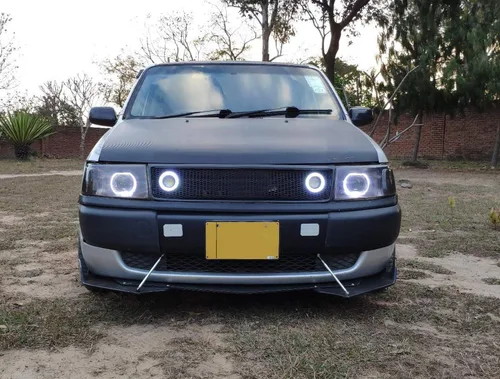 Vista 4 de iJDMTOY - Ajuste universal, 3 pulgadas, lámparas de luz antiniebla con ledes 40-SMD, halógenas, anillos Angel Eyes, para cualquier auto., Blanco