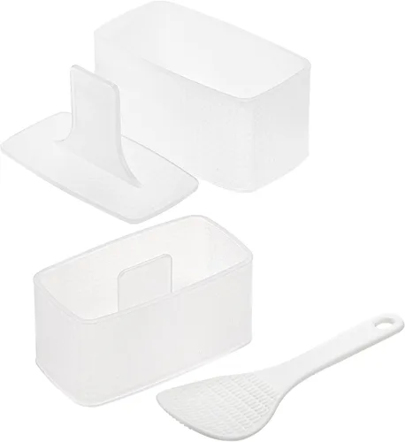 Vista 2 de Hedume Juego de 6 kits de fabricación de sushi antiadherentes, prensa para hacer Musubi con paleta de arroz pequeña, no tóxico, molde de Musubi sin