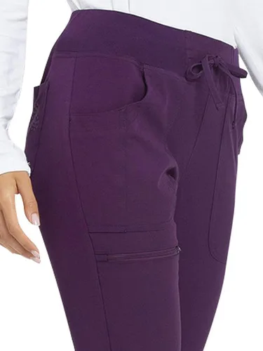 Vista 3 de HeartSoul Pantalones de uniforme médico para mujer, tejido elástico HS030