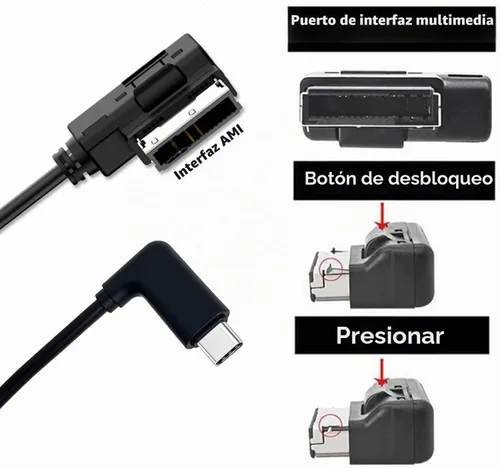Vista 2 de Adaptador auxiliar MDI tipo C, interfaz de audio de música 2 en 1 compatible con Mercedes Benz para 17 16 Pro Max Air 15 Pro Max 15 Plus Android