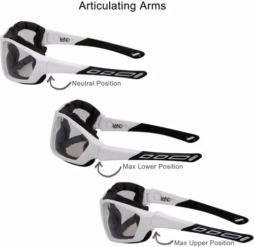 Vista 3 de WYND Blocker Gafas de sol envolventes para deportes extremos (blancotransparente)