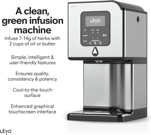 Vista 8 de LEVO Lux - Máquina de infusión de aceite de hierbas de primera calidad, extractor botánico, secador de hierbas, descarboxilador e infusor de aceite