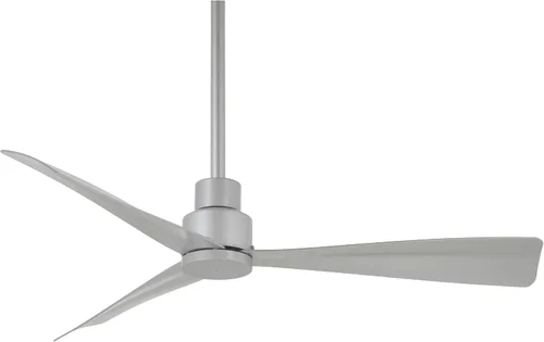 Vista 5 de Minka-Aire F786-BNW Ventilador de techo simple de 44 pulgadas para exteriores de 3 aspas con motor de CC en acabado húmedo de níquel cepillado