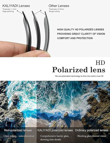 Vista 4 de Lentes de sol polarizados para hombres y mujeres acabado mate lentes espejados de color bloqueo UV al 100 paquete de 3