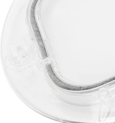 Vista 6 de Puerta transparente para gatos interiores y exteriores, sistema de bloqueo de 4 vías, tiras de cepillo silenciosas con tira magnética fuerte, puerta
