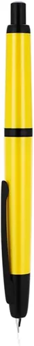 Vista 8 de Pluma estilográfica Jinhao 20 Press retráctil con plumín extrafino, convertidor de resina, regalo, transparente negro