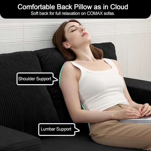 Vista 6 de COMAX Sofá cama futón, sofá cama convertible, sofás plegables sin hueso
