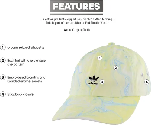 Vista 8 de adidas Originals Gorra ajustable relajada con logotipo para mujer