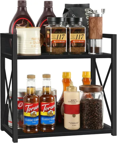 Vista 8 de YINMIT Organizador de Estante de Encimera, Accesorios para Barra de Café, Estante para Especias, Estante de Café para Encimera, Estación