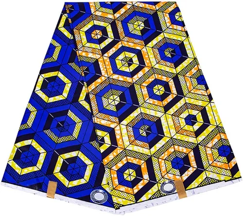 Vista 13 de BintaRealWax Tela Africana Ankara de Poliéster con Impresiones de Cera 6 Yardas de Tela Africana Tradicional para Vestido de Fiesta PL536