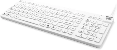 Vista 4 de Man & Machine Teclado Really Cool, sellado impermeable - Blanco