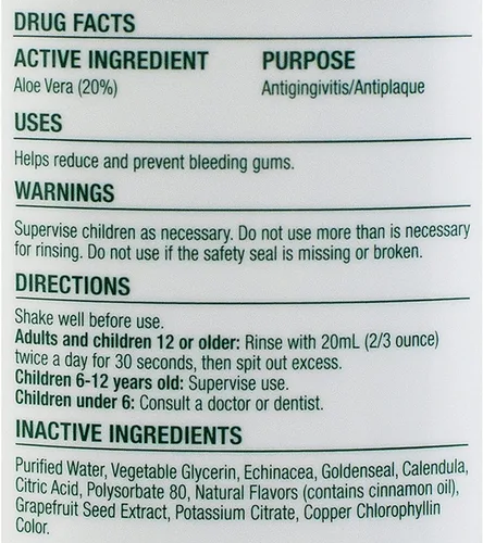Vista 3 de Enjuague bucal antigingivitis de encías saludables para dentista natural en torsión de menta - para cuando veas rosa en tu fregadero