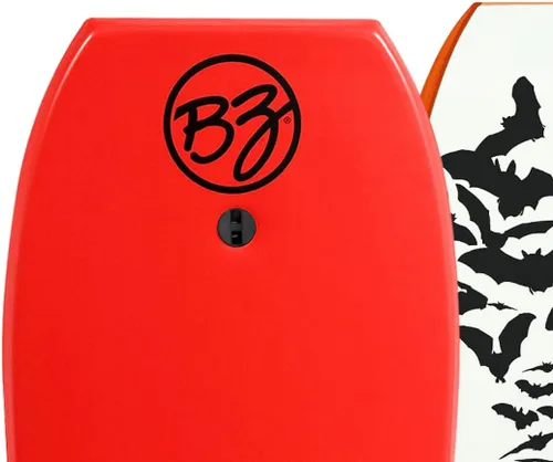 Vista 8 de BZ Batfly Channel 41.5" Body Board con correa en espiral (elige azul, amarillo o rojo)