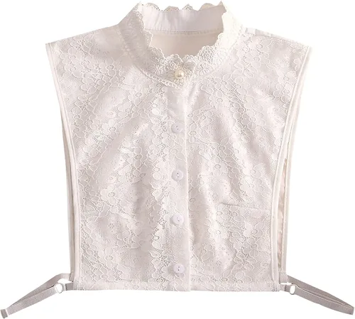 Vista 6 de Fake Collar, Women Detachable Dickey Collar False Collar for Dresses Blouse Sweater Negro