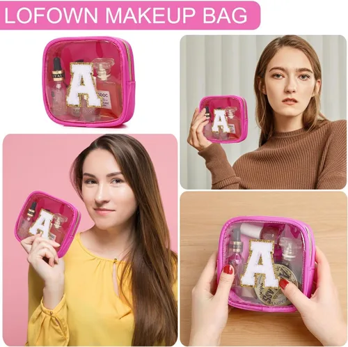 Vista 7 de Bolsa de Maquillaje Transparente Pequeña Bolsa de Cosméticos Bolsa de Viaje de Artículos de Aseo Bolsa Transparente con Cremallera Bolso Organizador