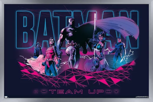 Vista 11 de Trends International DC Comics Batman - Póster de pared, 22.4 pulgadas de largo x 14.7 pulgadas, versión enmarcada en madera de granero