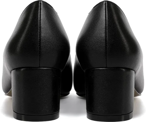 Vista 3 de SKYSTERRY Zapatos de tacón bajo grueso para mujer, con puntera cuadrada, de 2 pulgadas