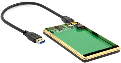 Vista 5 de JSER WD5000MPCK SFF-8784 SATA Express a USB 3.0 Carcasa para disco duro compatible con disco duro UltraSlim SSD WD5000M22K WD5000M21K