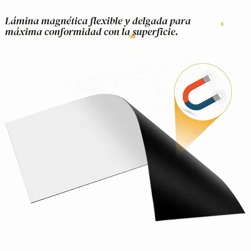 Vista 4 de 4 piezas, 12 x 4 pulgadas, imanes para parachoques, lámina de adhesivo magnético flexible con autoadhesivo, convierte cualquier calcomanía en un imán