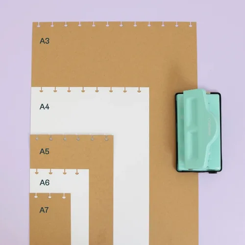 Vista 18 de Craftelier - Perforadora de Disco XL para Planner Perforadora Ajustable para Cuadernos Encuadernados y Suministros de Diario Perfora hasta 3