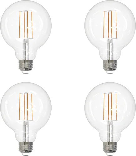 Vista 12 de Sunlite 81124 Bombilla LED G25 Edison Globo, 8.5 vatios (100 W = ), base E26 media, 800 lúmenes, regulable, vidrio transparente, filamento largo