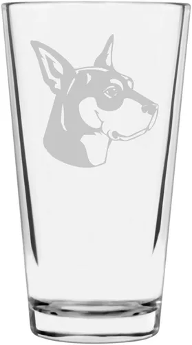Vista 361 de Podenco Canario - Vaso de pinta de 16 onzas con temática de perro personalizado