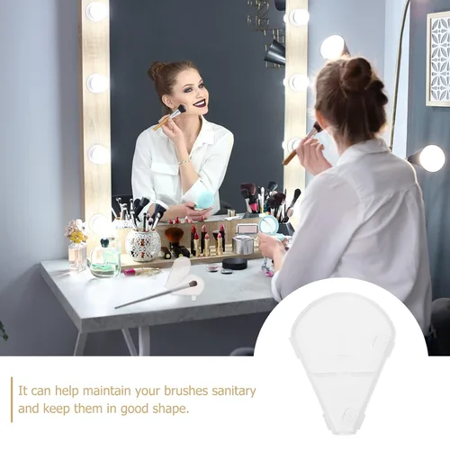 Vista 7 de OSALADI 10 brochas de maquillaje de PVC, protector de brochas de maquillaje, protector de brochas de cosméticos (no incluye los cepillos)