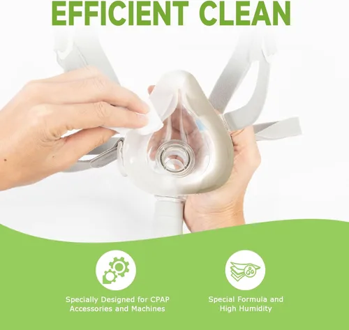 Vista 3 de CPAP - Toallitas para máscara con aroma a cítricos, paquete súper jumbo de 160 unidades, extra grandes y húmedas, sin pelusas, sin alcohol, seguras