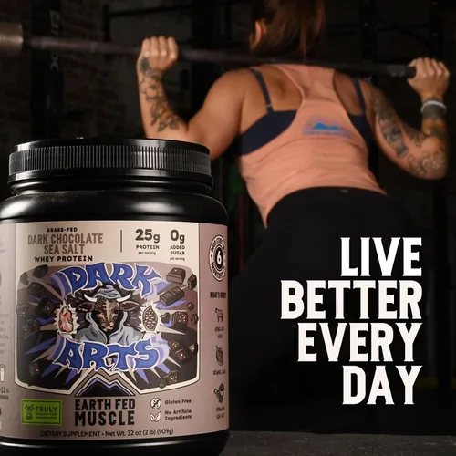 Vista 8 de Earth Fed Muscle Dark Arts - Suero de chocolate negro salado, una porción