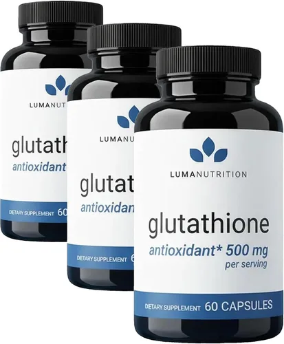 Vista 10 de Luma Nutrition Suplemento premium de glutatión - 500 mg - L-glutatión - Soporte antioxidante - Reducido - Soporte hepático - 60 cápsulas