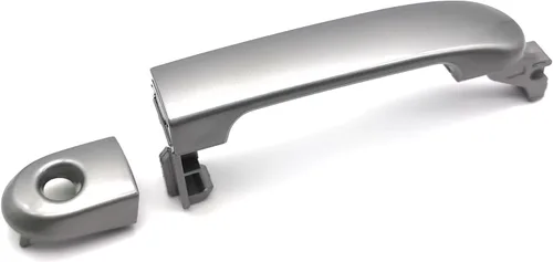 Vista 8 de Manija de puerta exterior para Nissan Versa 2007-2012, lado del conductor delantero izquierdo con llavero, reemplaza NI1310130 82363, Negro