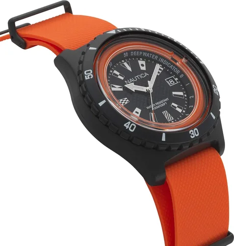 Vista 3 de Nautica Men's Quartz Resin Silicone Watch